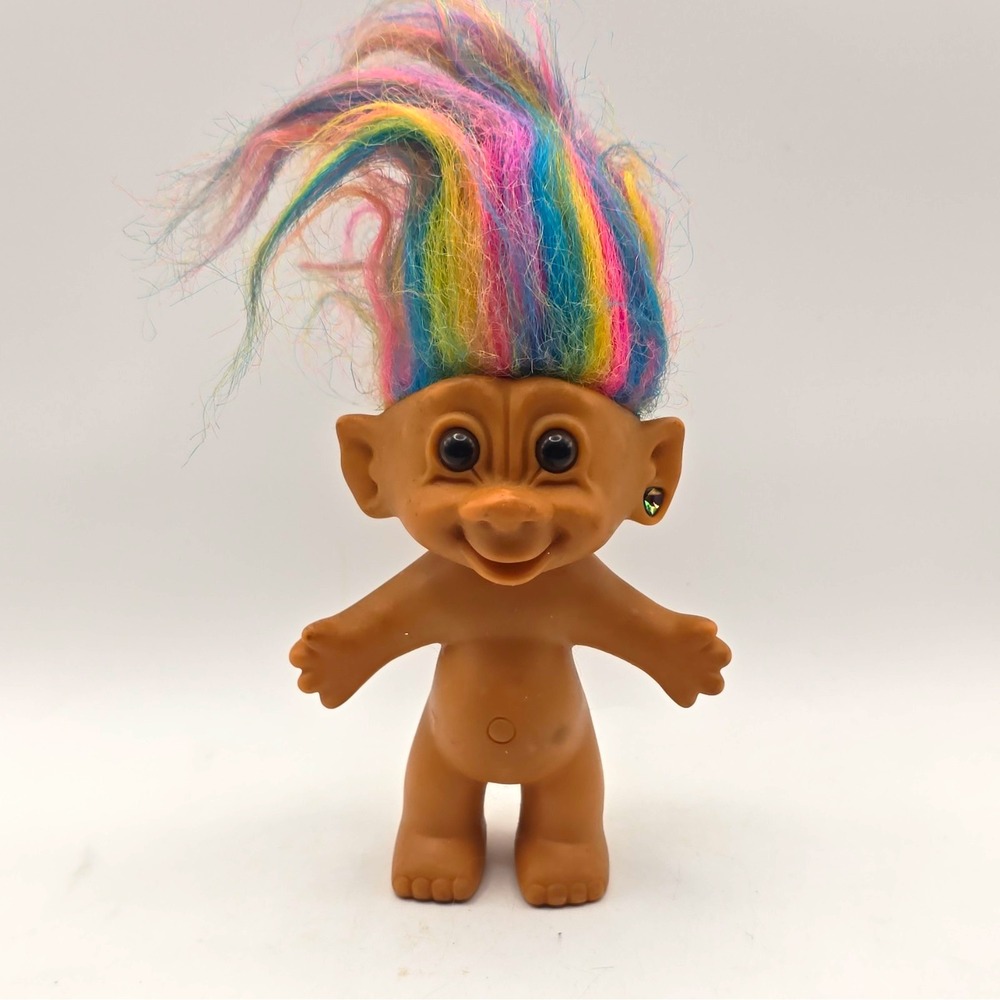 Bright of America Troll Doll Plastic Figure w/Multicolor Straight Hair